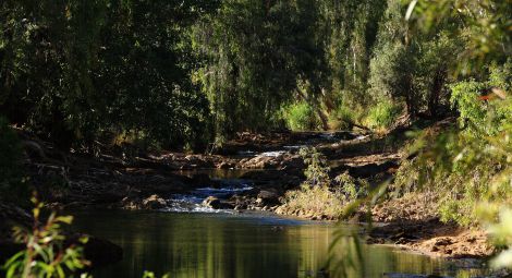 O'Shaughnessy river cascades and crossing