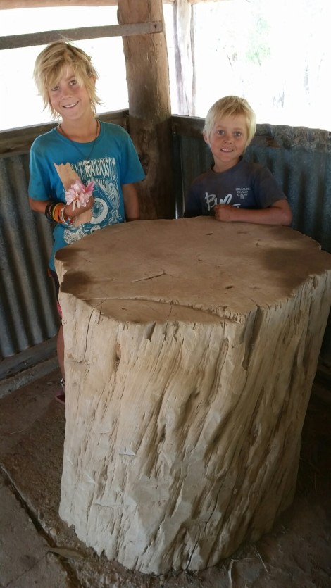Butcher's block at Old Laura Homestead